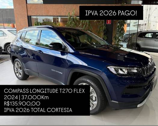 JEEP COMPASS 1.3 T270 TURBO FLEX LONGITUDE AT6